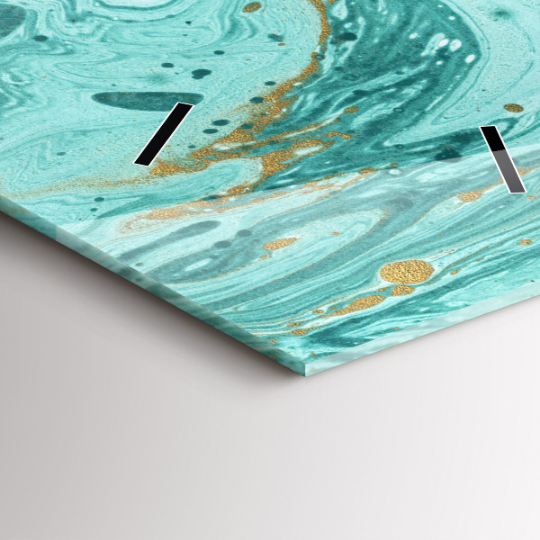 Reloj de cristal vertical Textura de mármol - espejomat.es