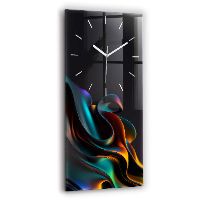 Reloj de vidrio vertical Ola futurista - espejomat.es