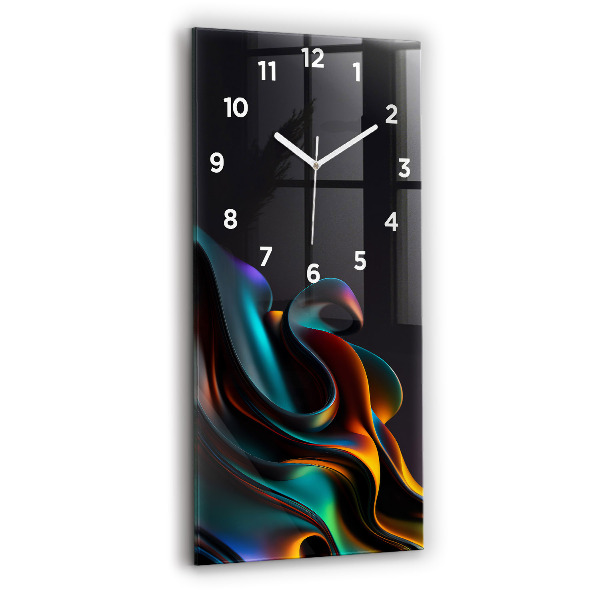 Reloj de vidrio vertical Ola futurista - espejomat.es