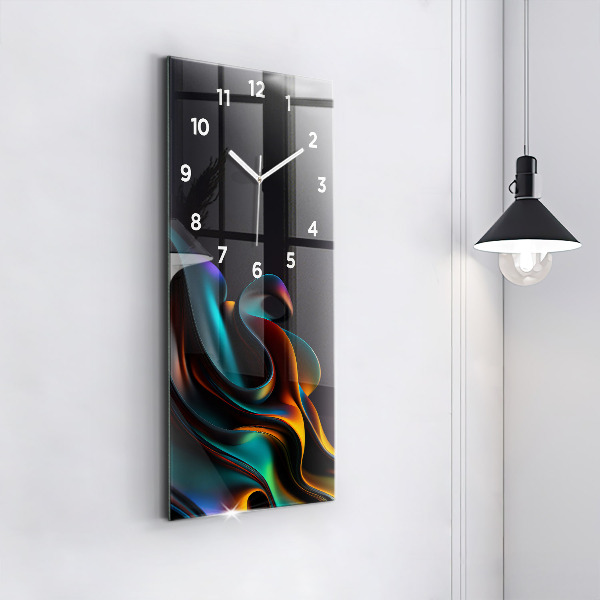 Reloj de vidrio vertical Ola futurista - espejomat.es