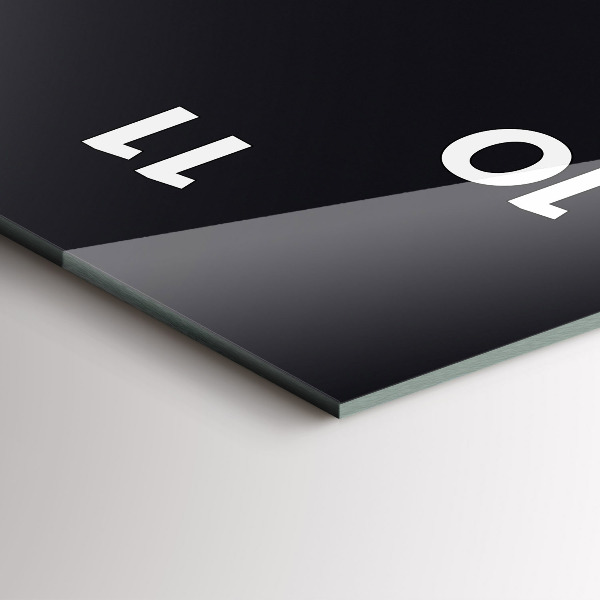 Reloj de vidrio vertical Ola futurista - espejomat.es