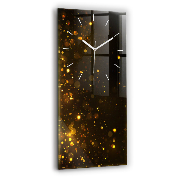 Reloj de cristal vertical Polen dorado - espejomat.es