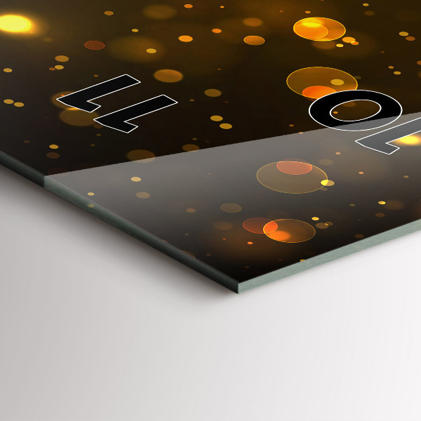 Reloj de cristal vertical Polen dorado - espejomat.es