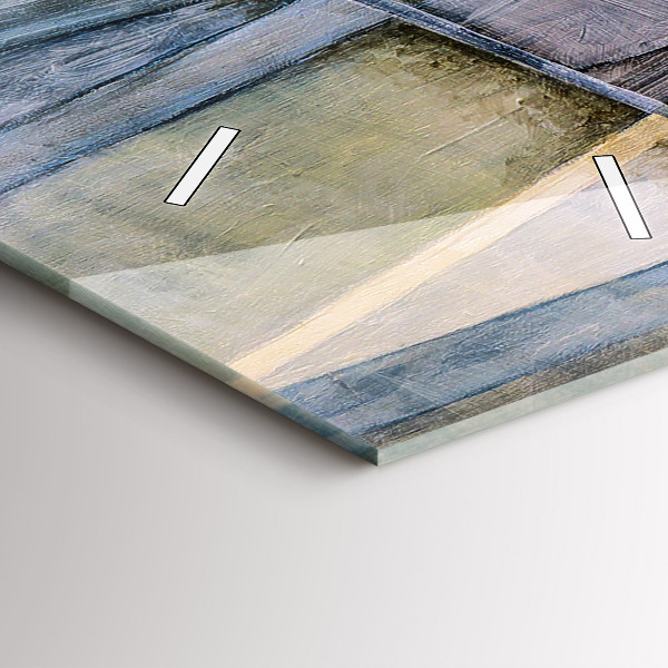 Reloj de vidrio vertical Pintura impresionista - espejomat.es