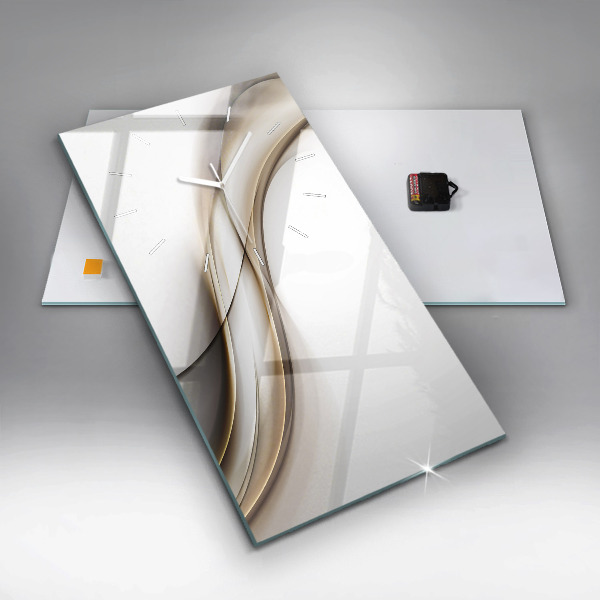 Reloj de cristal vertical Líneas abstractas - espejomat.es