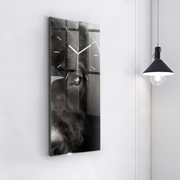 Reloj de vidrio vertical Perro y gato escocés - espejomat.es