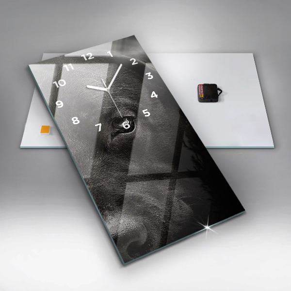 Reloj de vidrio vertical Perro y gato escocés - espejomat.es