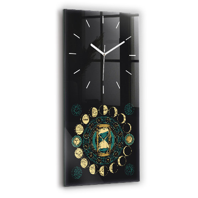 Reloj de vidrio vertical Fases de la luna y reloj de arena - espejomat.es