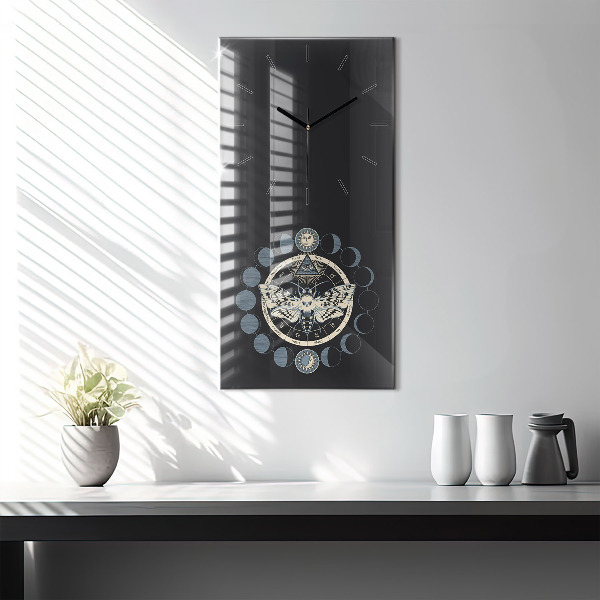 Reloj de cristal vertical Fases de la luna - espejomat.es