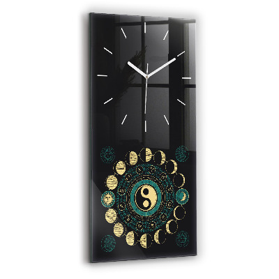 Reloj de vidrio vertical Fases de la luna - espejomat.es