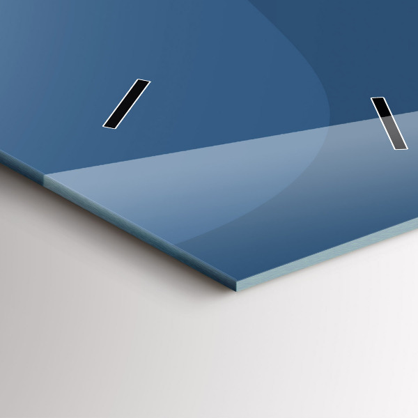 Reloj de cristal vertical Olas azules - espejomat.es