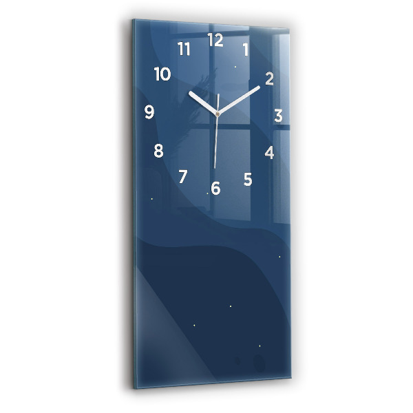 Reloj de cristal vertical Olas azules - espejomat.es