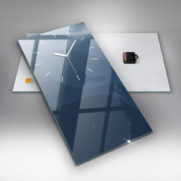 Reloj de cristal vertical Olas azules - espejomat.es