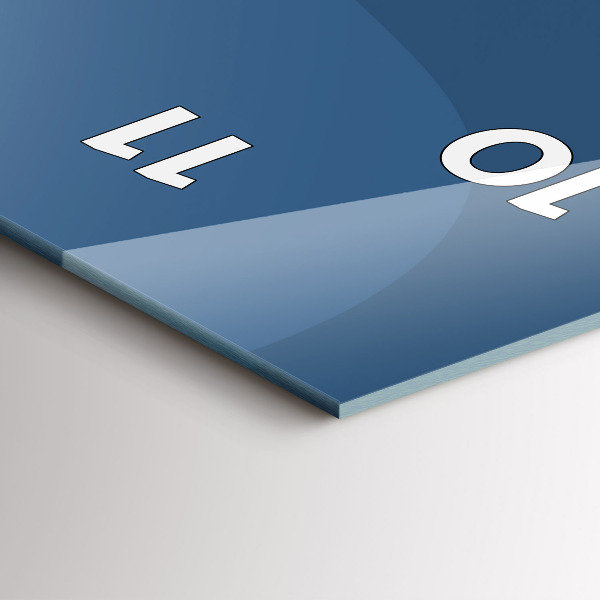 Reloj de cristal vertical Olas azules - espejomat.es