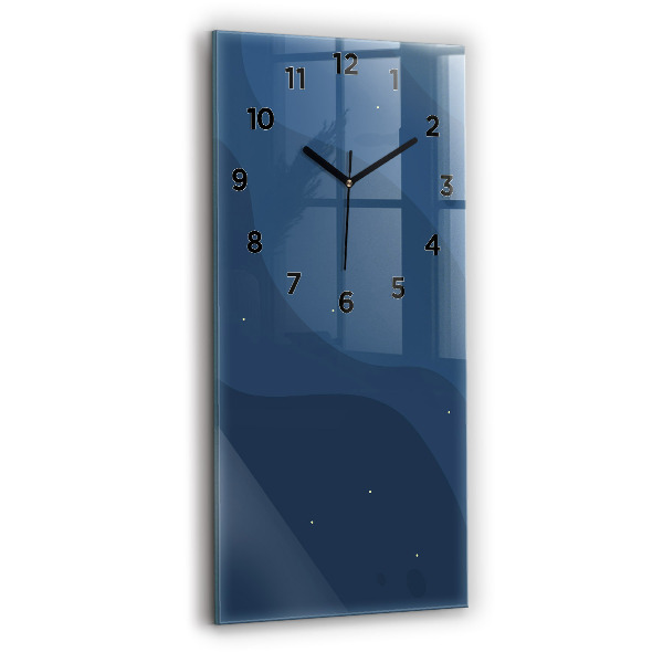 Reloj de cristal vertical Olas azules - espejomat.es