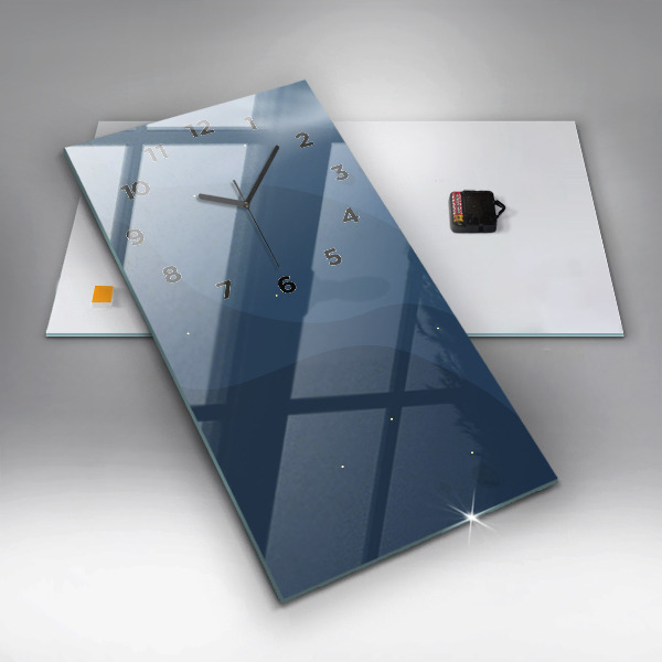 Reloj de cristal vertical Olas azules - espejomat.es
