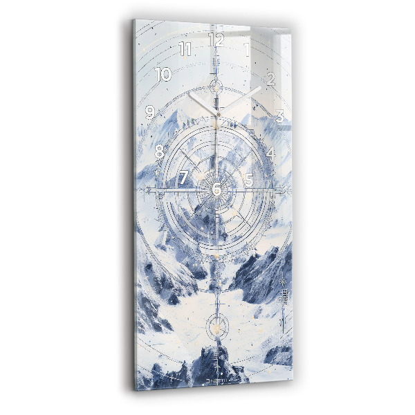 Reloj de cristal vertical Dibujos azules - espejomat.es