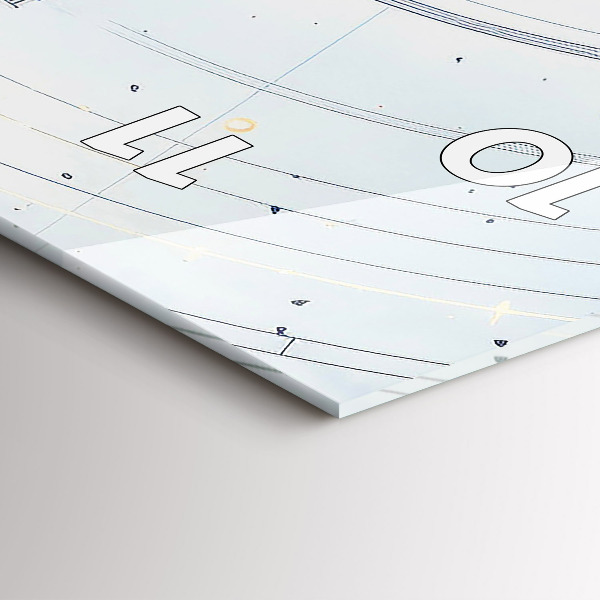 Reloj de cristal vertical Dibujos azules - espejomat.es