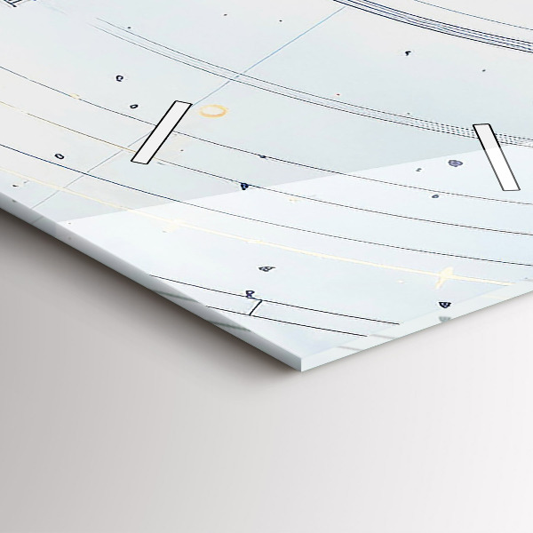 Reloj de cristal vertical Dibujos azules - espejomat.es