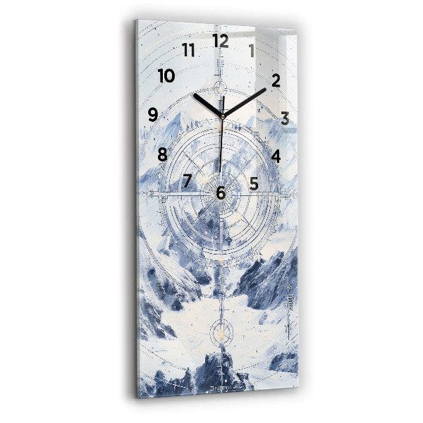 Reloj de cristal vertical Dibujos azules - espejomat.es