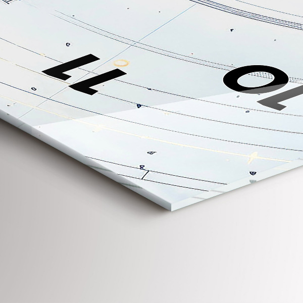 Reloj de cristal vertical Dibujos azules - espejomat.es