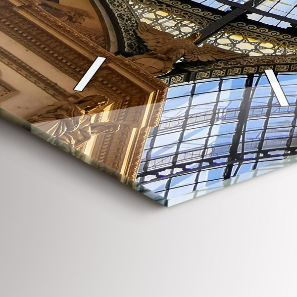 Reloj de vidrio vertical Centro comercial en Milán - espejomat.es