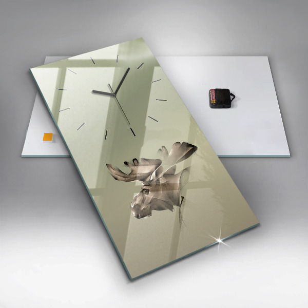 Reloj de cristal vertical Alce gráfico - espejomat.es