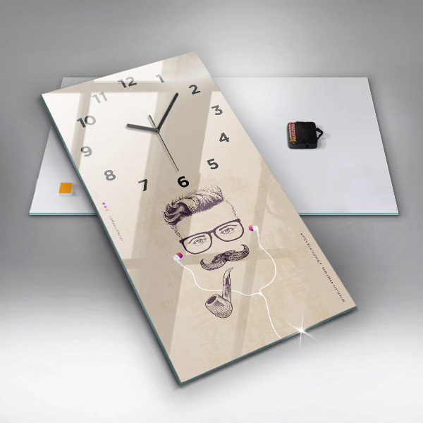 Reloj vertical Hombre con pipa - espejomat.es