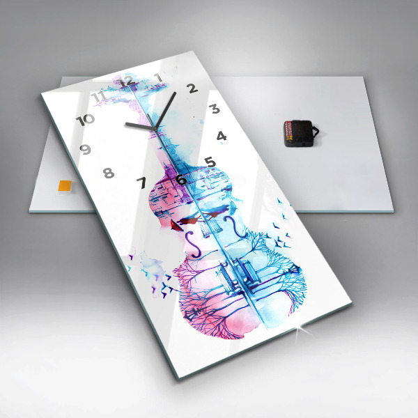 Reloj de cristal vertical Cello parque lago - espejomat.es