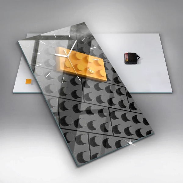 Reloj de vidrio vertical Bloques de juguete - espejomat.es