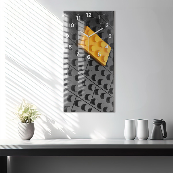 Reloj de vidrio vertical Bloques de juguete - espejomat.es