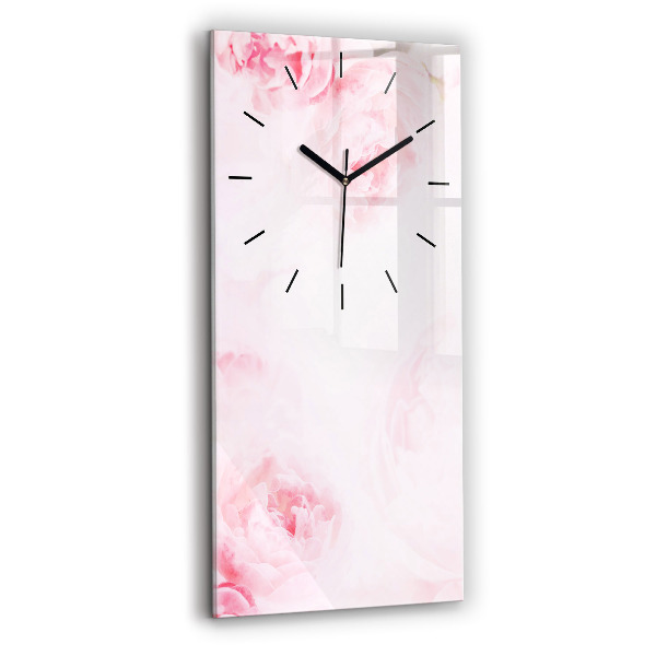 Reloj de cristal vertical Flores en flor - espejomat.es