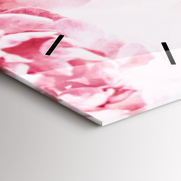 Reloj de cristal vertical Flores en flor - espejomat.es