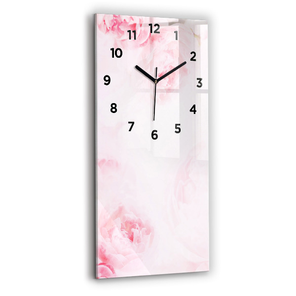Reloj de cristal vertical Flores en flor - espejomat.es