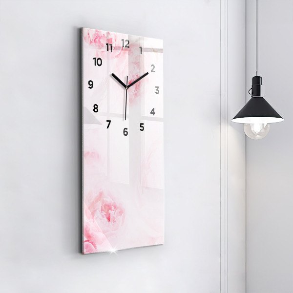Reloj de cristal vertical Flores en flor - espejomat.es