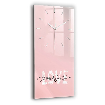 Reloj vertical Love yourself lettering - espejomat.es