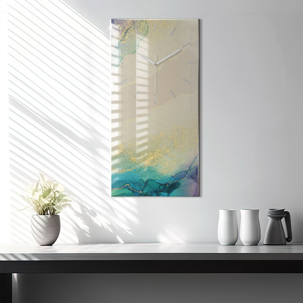 Reloj de cristal vertical Abstracción de color - espejomat.es