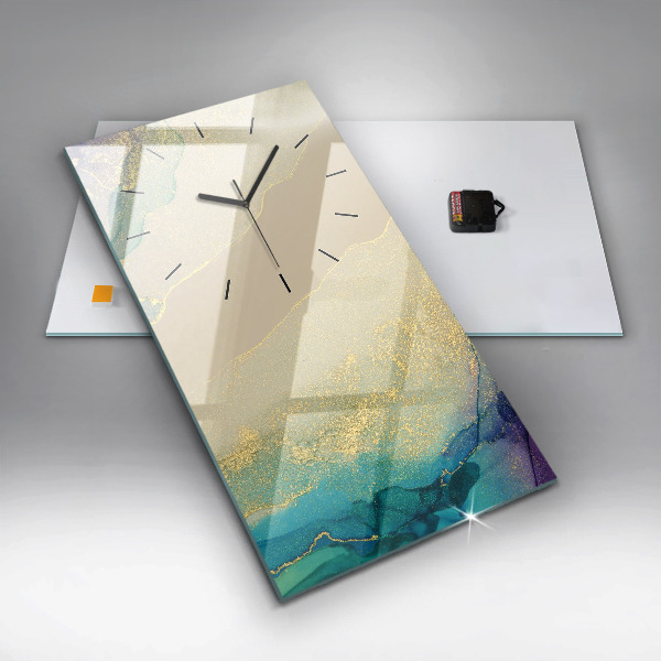 Reloj de cristal vertical Abstracción de color - espejomat.es