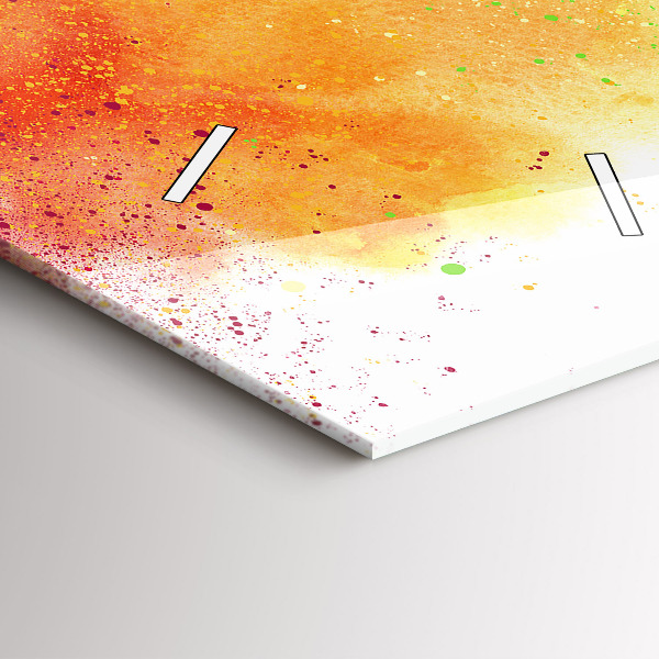 Reloj de cristal vertical Arco iris abstracto - espejomat.es