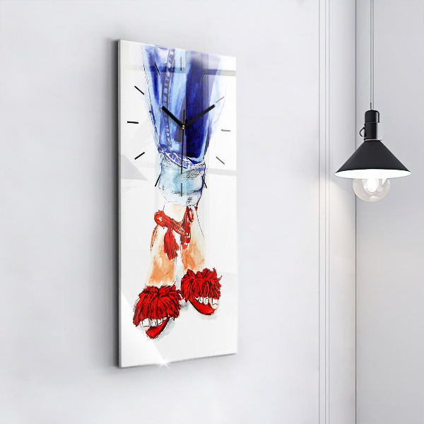 Reloj de vidrio vertical Alfileres de mujer - espejomat.es