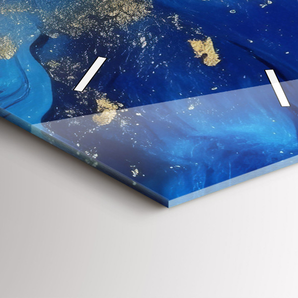 Reloj de vidrio vertical Mármol azul - espejomat.es