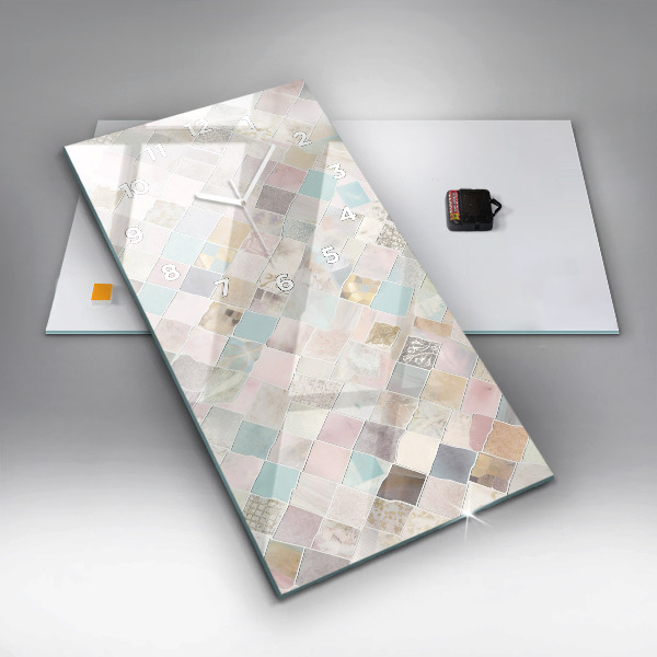 Reloj vertical Azulejos de colores - espejomat.es