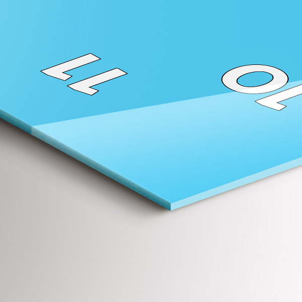 Reloj de vidrio vertical Dibujo de bombilla - espejomat.es