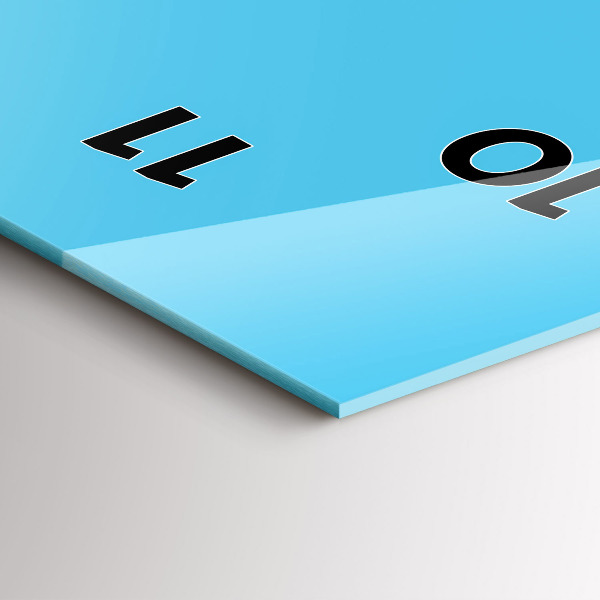 Reloj de vidrio vertical Dibujo de bombilla - espejomat.es