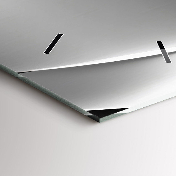 Reloj de cristal vertical Abstracción plateada - espejomat.es