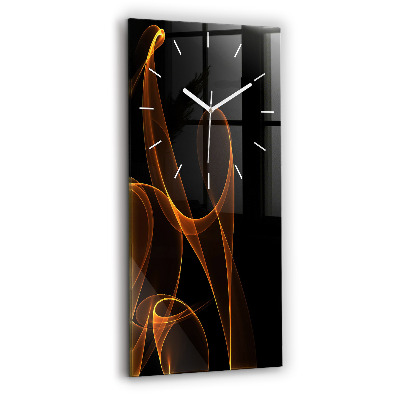 Reloj vertical Líneas naranjas - espejomat.es