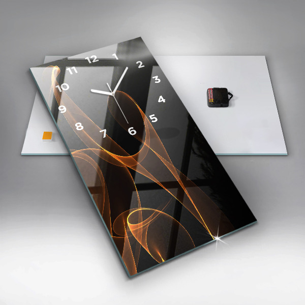 Reloj vertical Líneas naranjas - espejomat.es