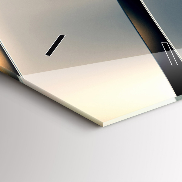 Reloj de vidrio vertical Patrón plateado - espejomat.es