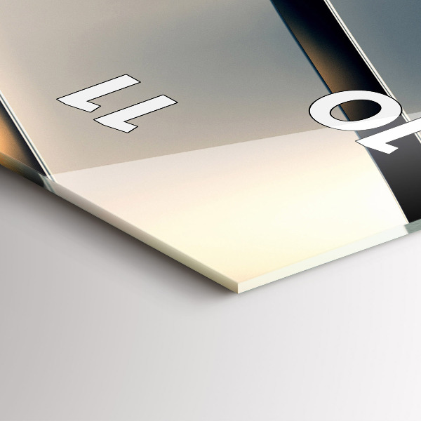 Reloj de vidrio vertical Patrón plateado - espejomat.es