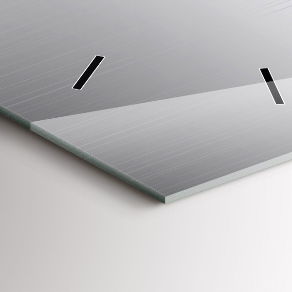 Reloj vertical Patrón plateado - espejomat.es